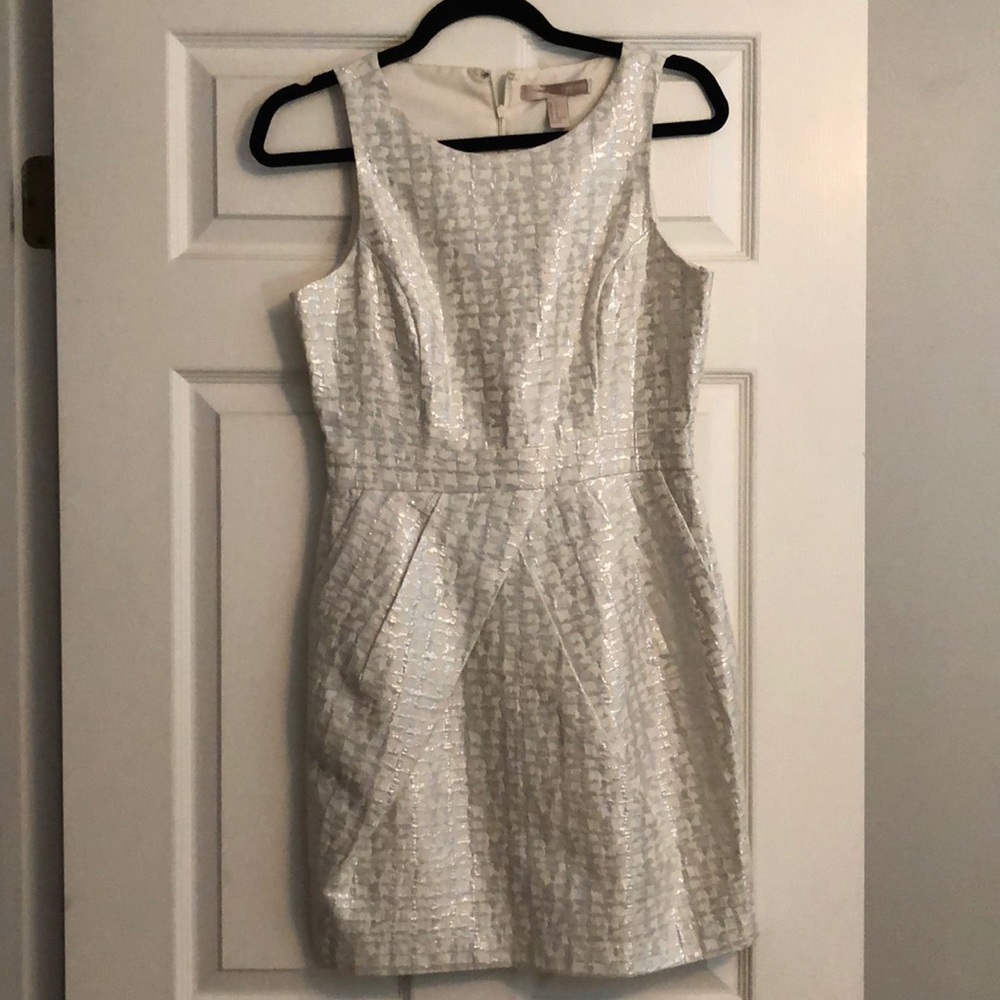 Silver and white dress